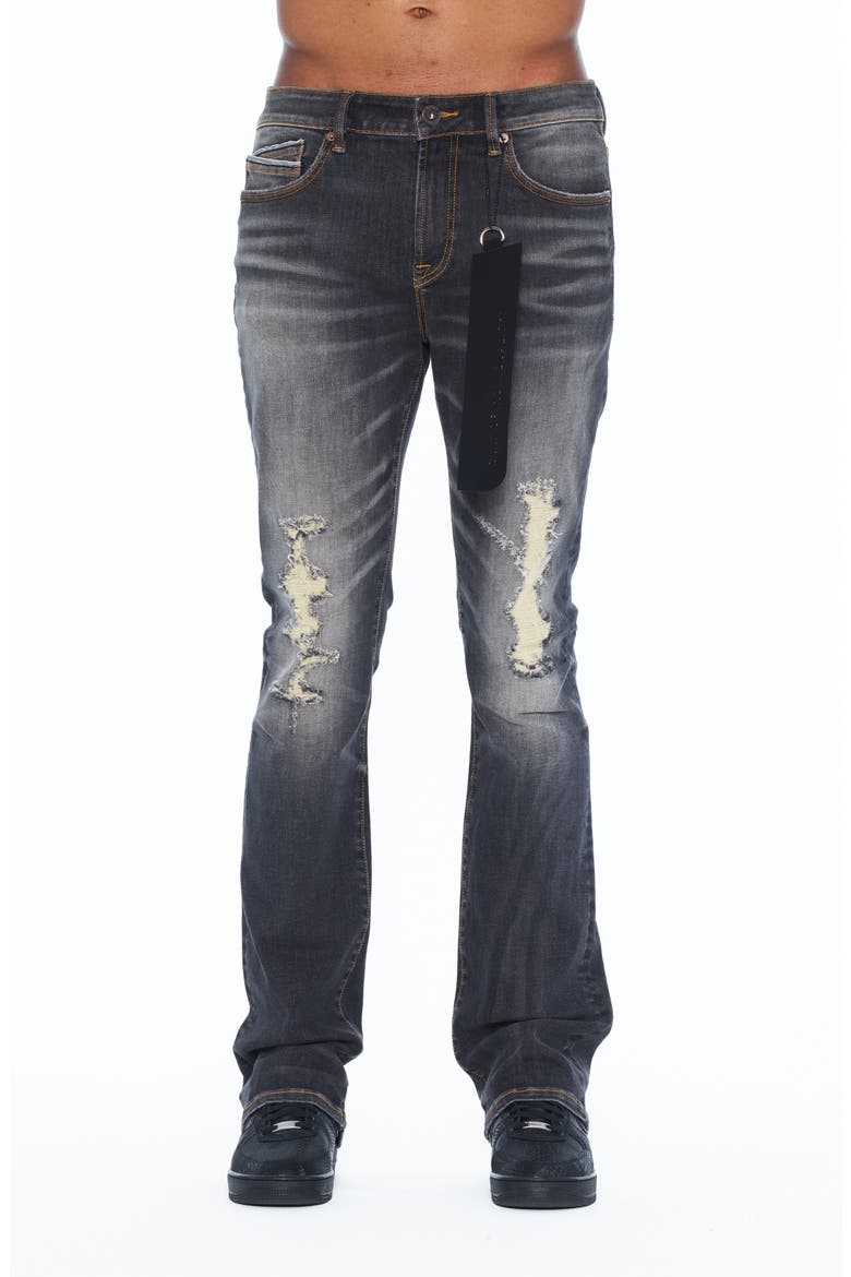 Lenny Ripped Bootcut Jeans, Main, color, BARK