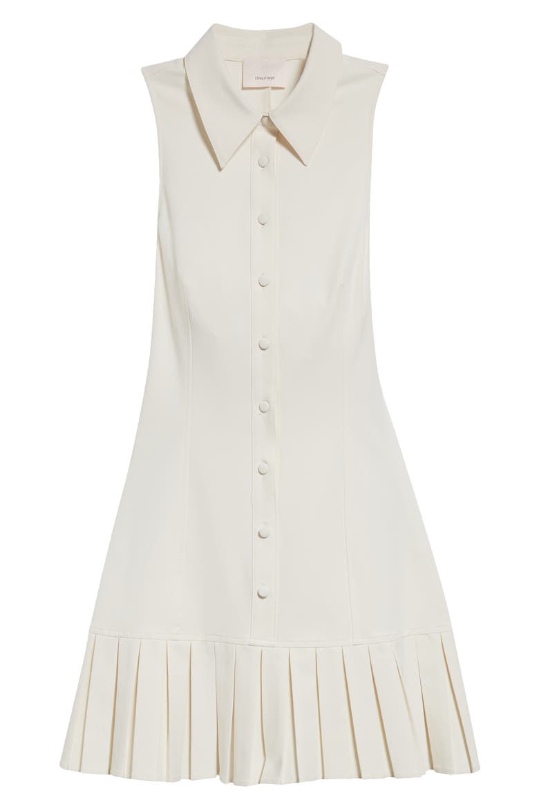Lucilla Sleeveless Pleated Shirtdress, Alternate, color, IVORY