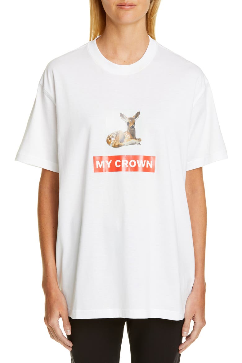 Carrick Deer Graphic Tee, Main, color, WHITE