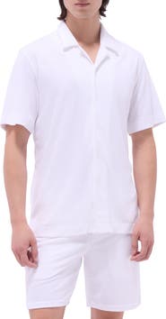 Bugatchi Terry Cloth Camp Shirt