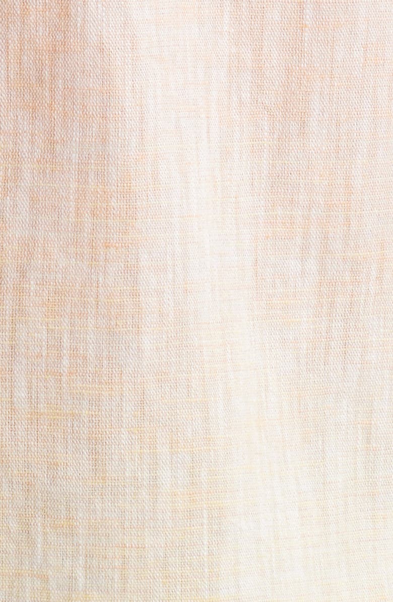 Johnston & Murphy Ombré Linen & Cotton Button-Up Shirt, Alternate, color, Blue/Pink