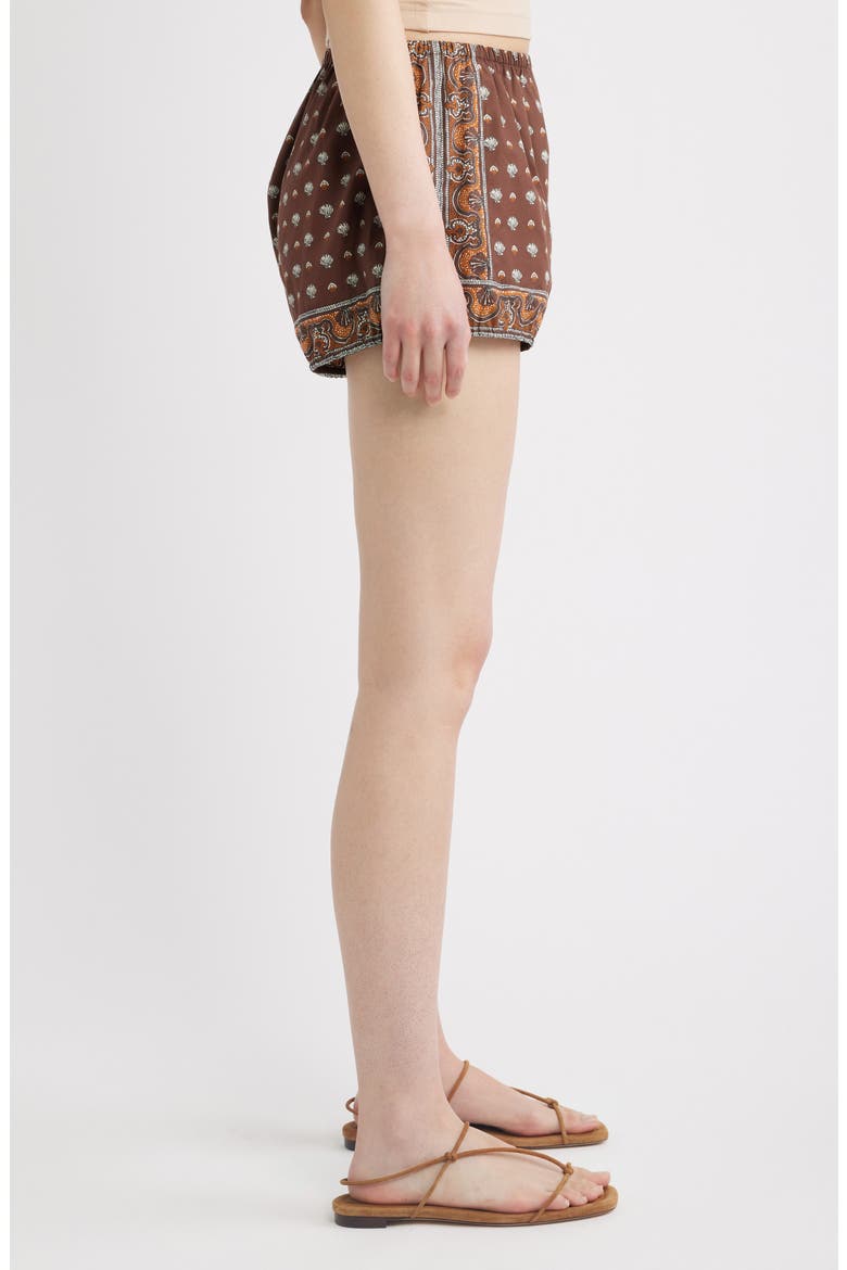 Vienna Print Cotton Shorts, Alternate, color, TERRE FOULARD DE LA MER