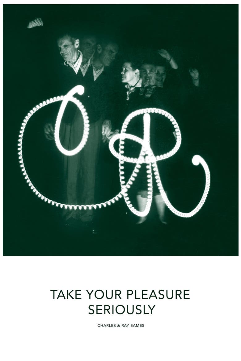 Take Your Pleasure Seriously Eames Quote Poster, Main, color, NONE