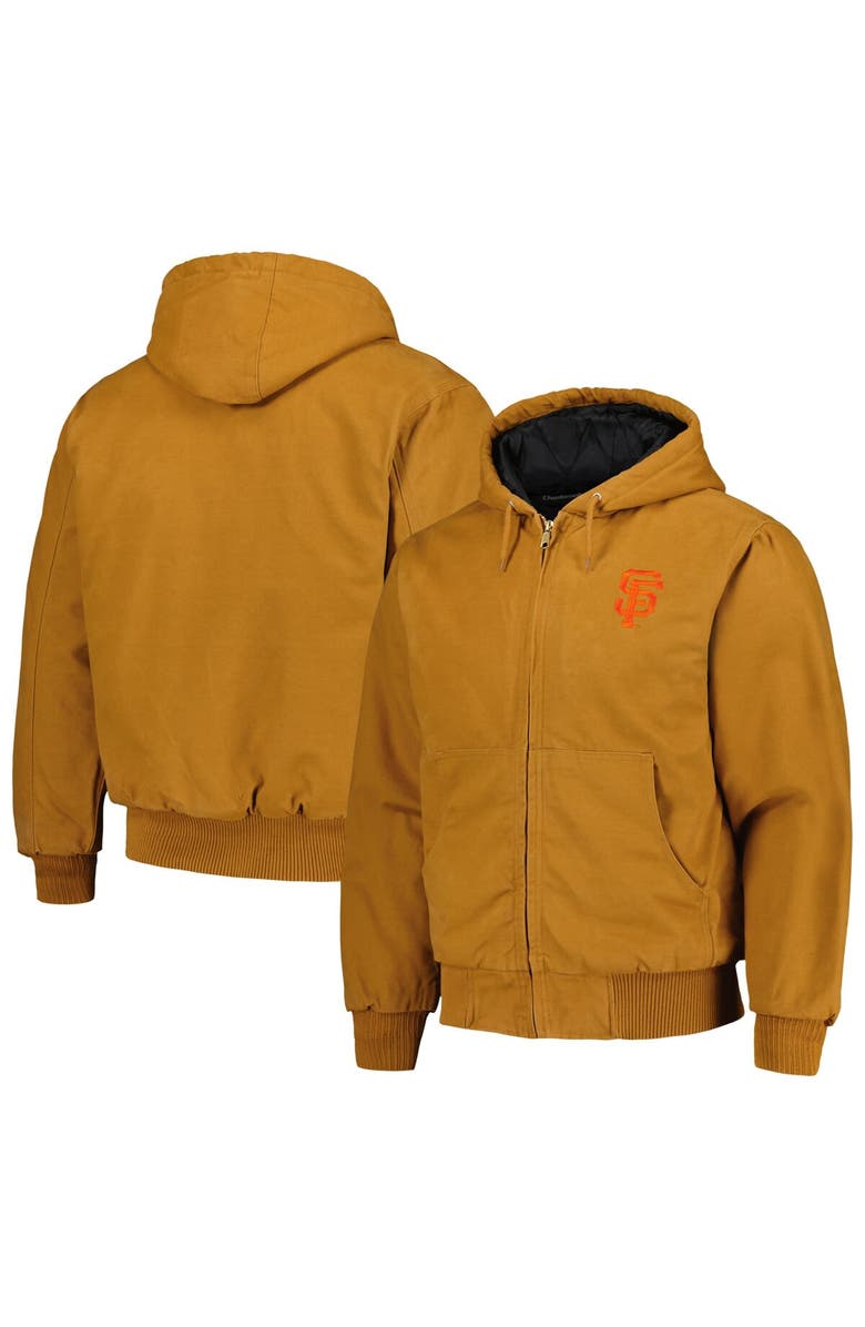 DUNBROOKE Men's Dunbrooke Brown San Francisco Giants Dakota Work Full-Zip Hoodie Jacket, Alternate, color, 