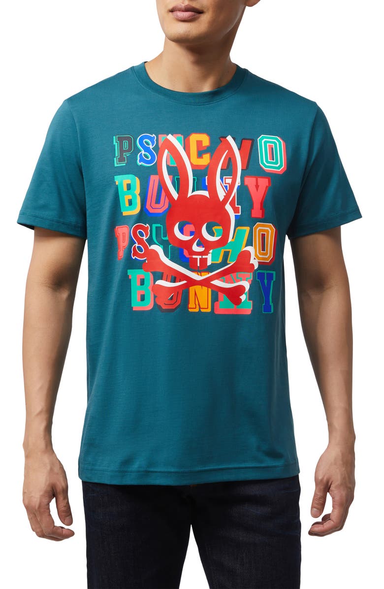 Psycho Bunny Fulton Cotton Graphic Tee, Main, color, 