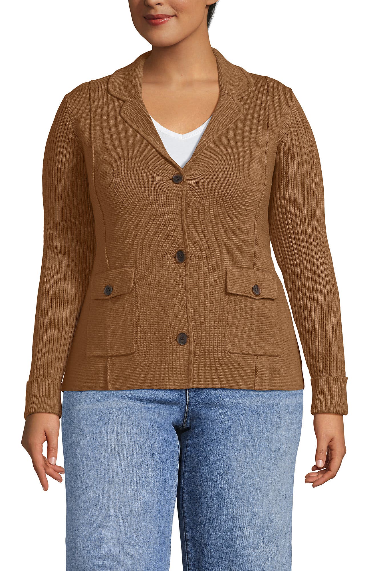 Drifter Ribbed Collared Blazer Sweater - image 5