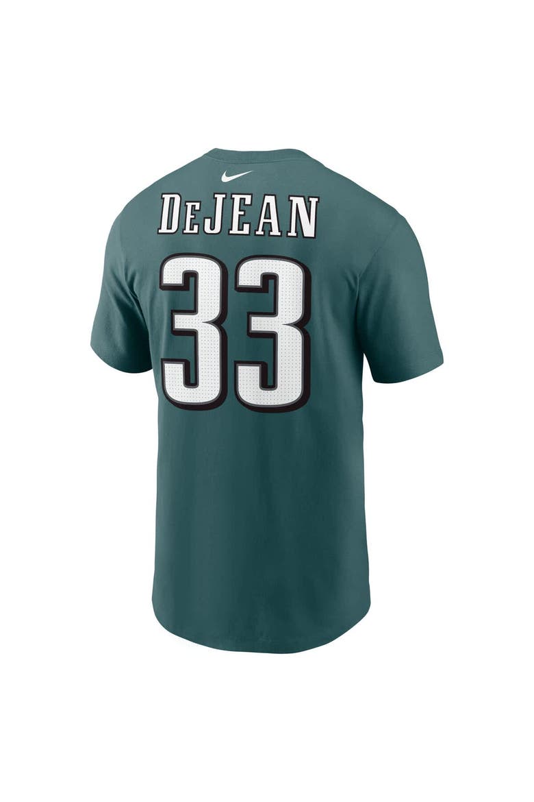 Men's Nike Cooper DeJean Midnight Green Philadelphia Eagles Player Name & Number T-Shirt, Alternate, color, Green