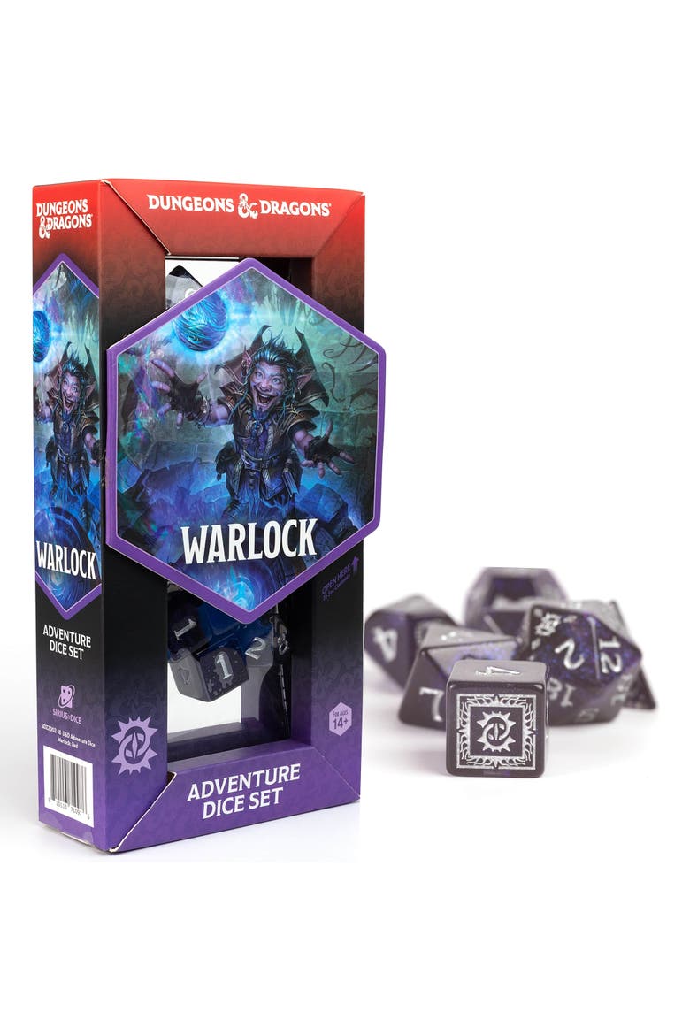D&D Adventure Dice Warlock Purple, 16 Pieces, Main, color, Purple