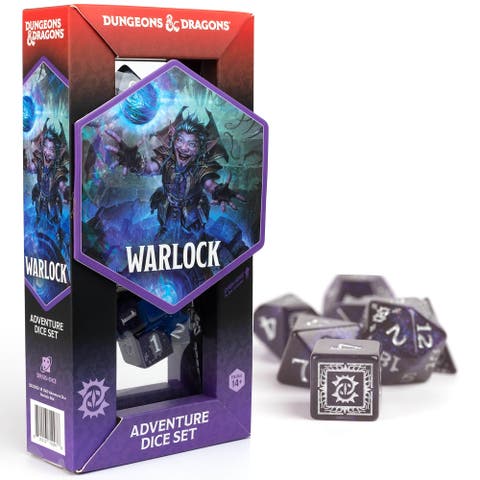 D&D Adventure Dice Warlock Purple, 16 Pieces