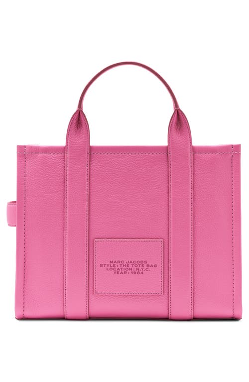 Marc Jacobs The Leather Medium Tote Bag In Bow Pink