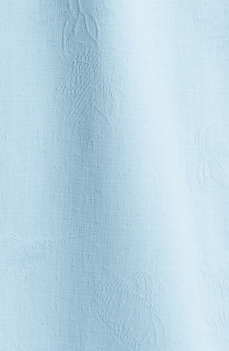 Tommy Bahama Birdie of Paradise Short Sleeve Silk Graphic Button-Up Shirt, Alternate, color, Blue Jay