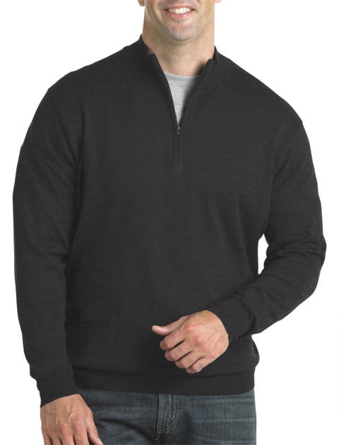 Big & Tall Quarter-Zip Pullover Sweater