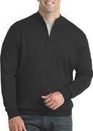 Harbor Bay by DXL Big & Tall Quarter-Zip Pullover Sweater
