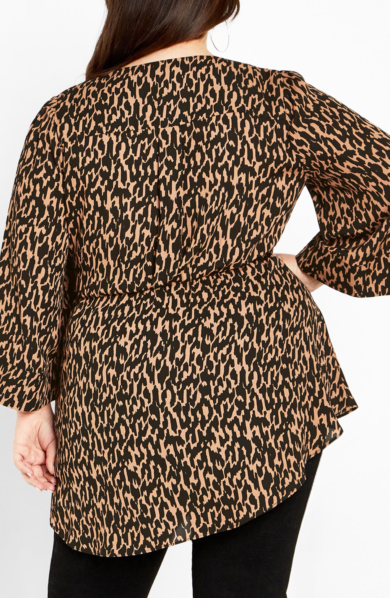 Jemma Leopard Print Wrap Tunic Top - image 4