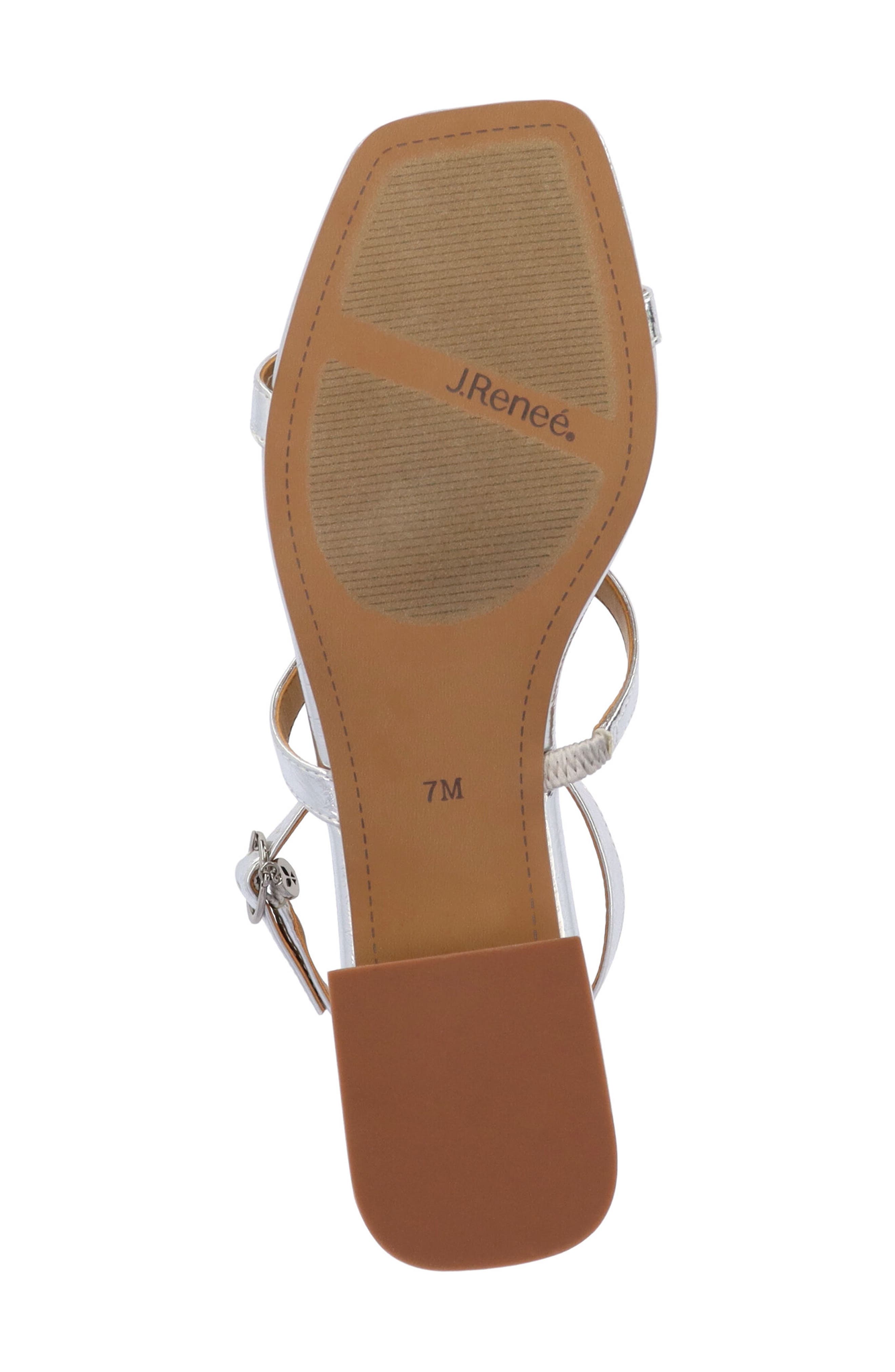 J. Reneé Heartly Ankle Strap Sandal, Alternate, color, Silver