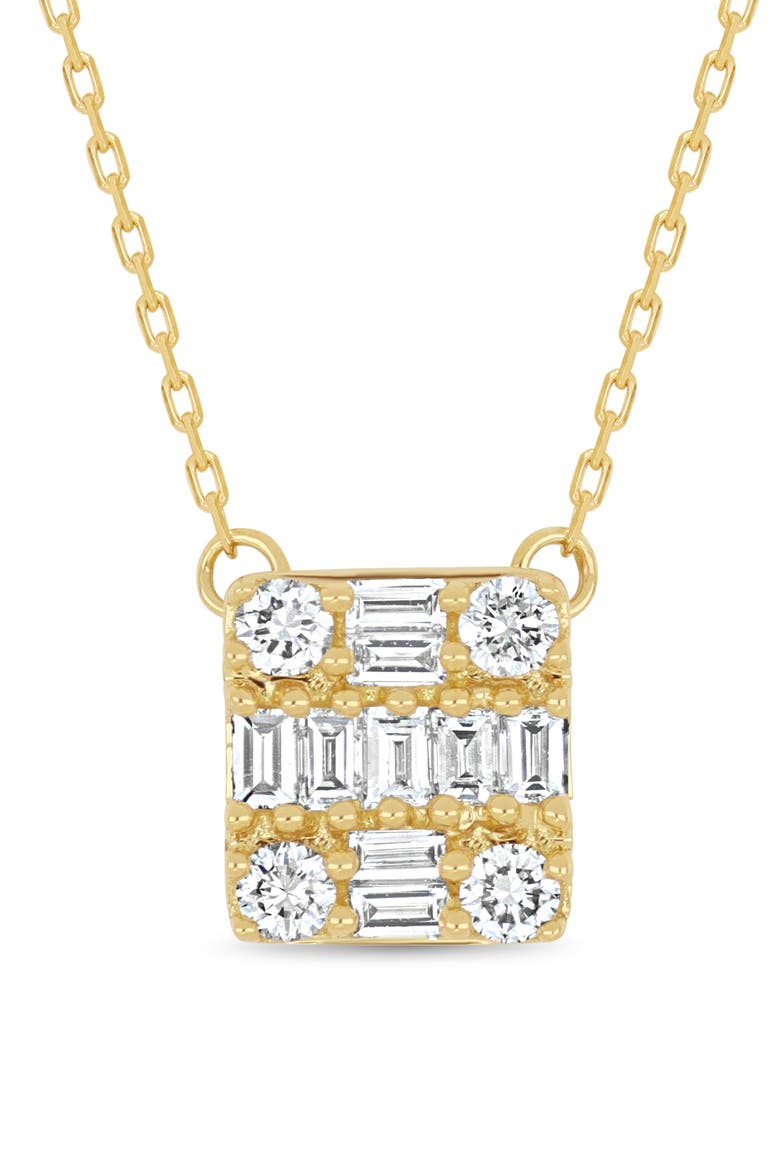 Icon 18k Gold Diamond Pendant Necklace, Alternate, color, 18KY