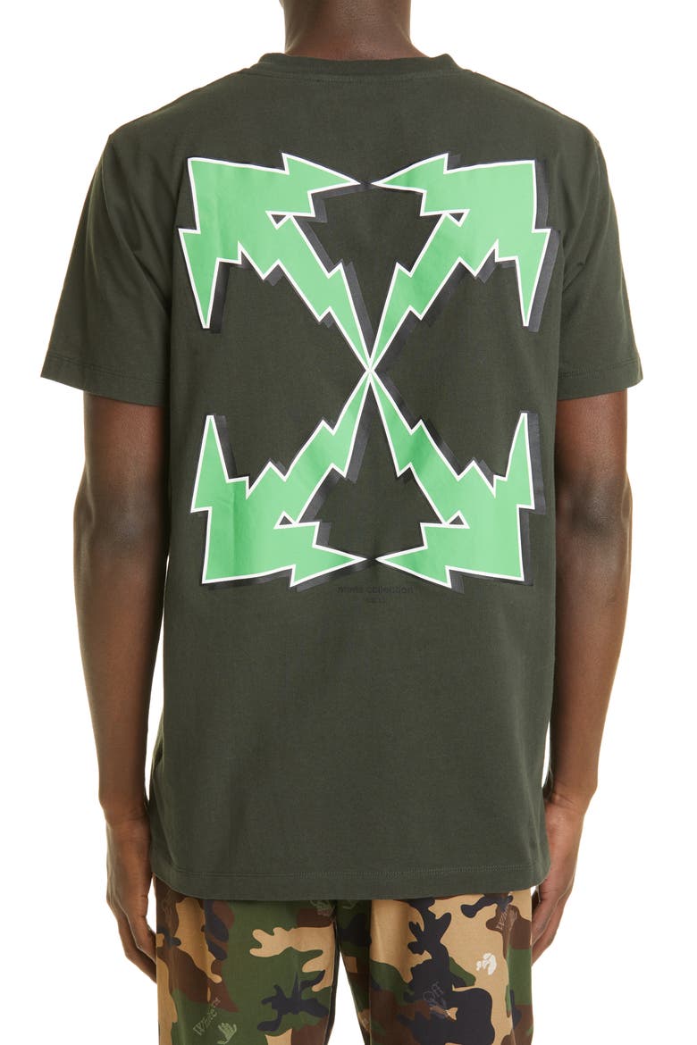 Bolt Arrow Slim Graphic Tee, Alternate, color, ROSIN GREEN
