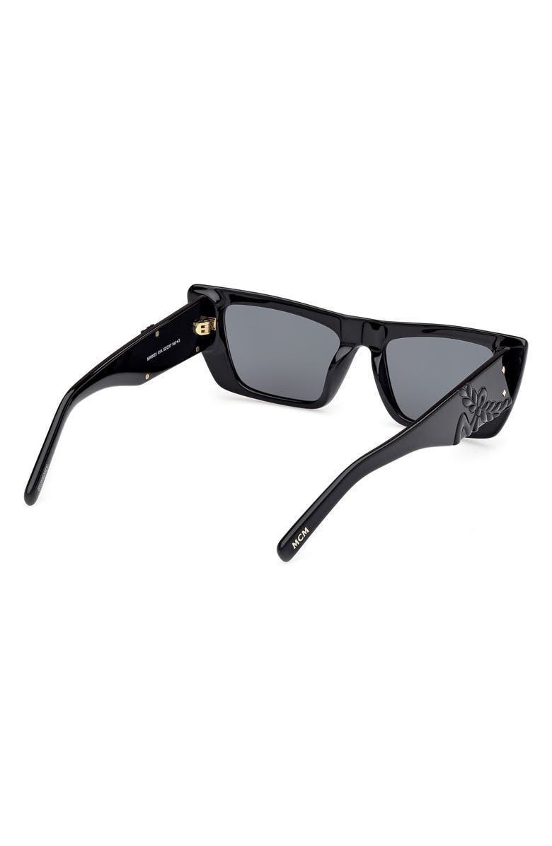 MCM 52mm Cat Eye Sunglasses, Alternate, color, Shiny Black / Smoke