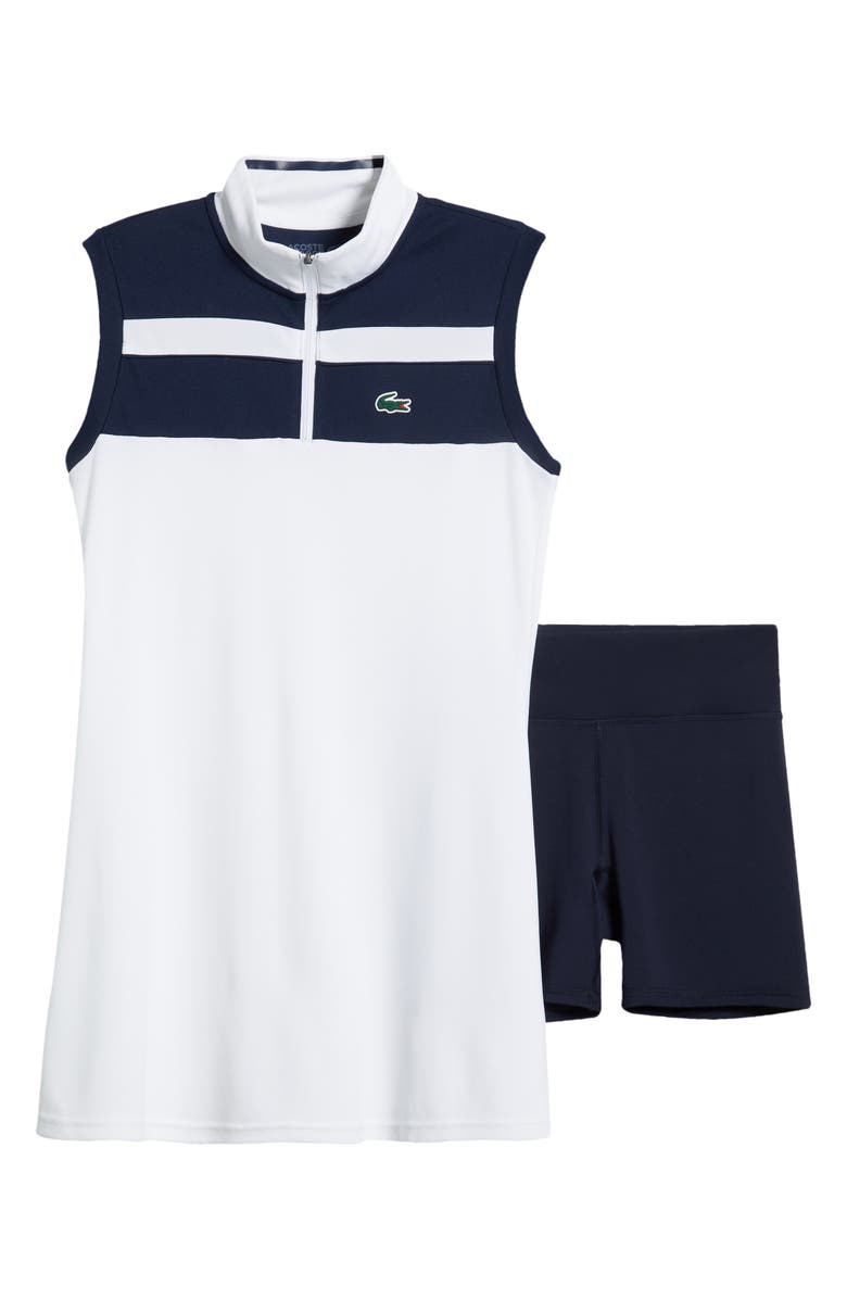 Lacoste x BANDIER Quarter Zip Performance Sport Dress & Shorts Set, Alternate, color, 