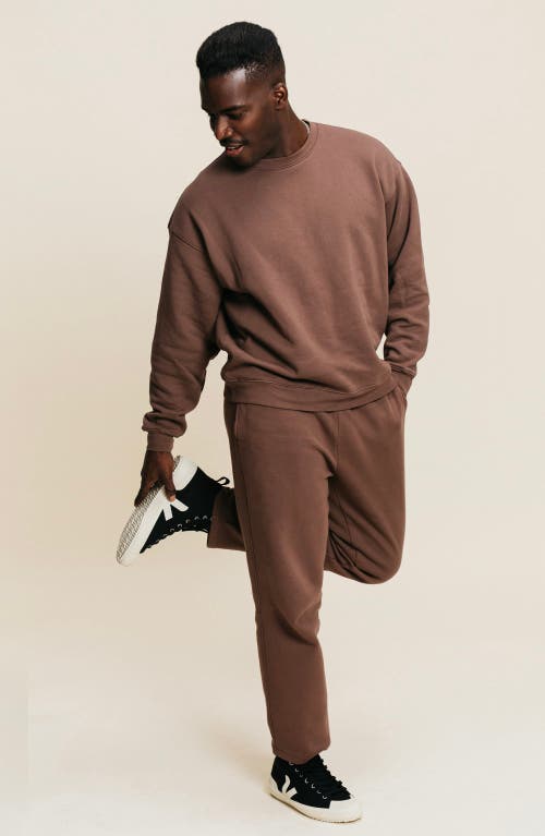 Ocio Organic Cotton Teddy Straight Leg Pant In Brown