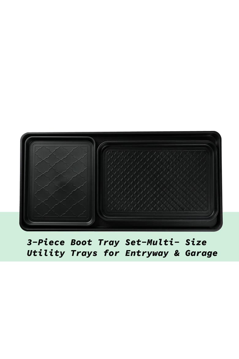 All Weather Boot Tray Set, Alternate, color, Black