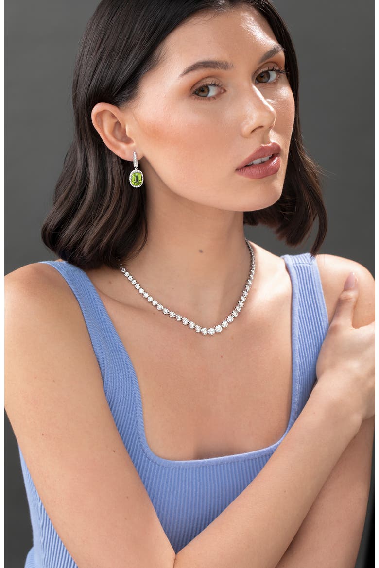 El Mar Iris Peridot & Diamond Drop Earrings (Nordstrom Exclusive), Alternate, color, 18K W. GOLD/ PERIDOT/ DIAMOND