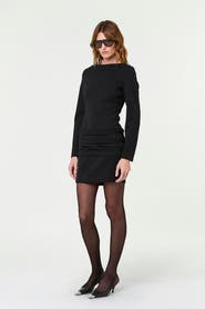 NICHOLAS Olivia Long Sleeve Boatneck Dress