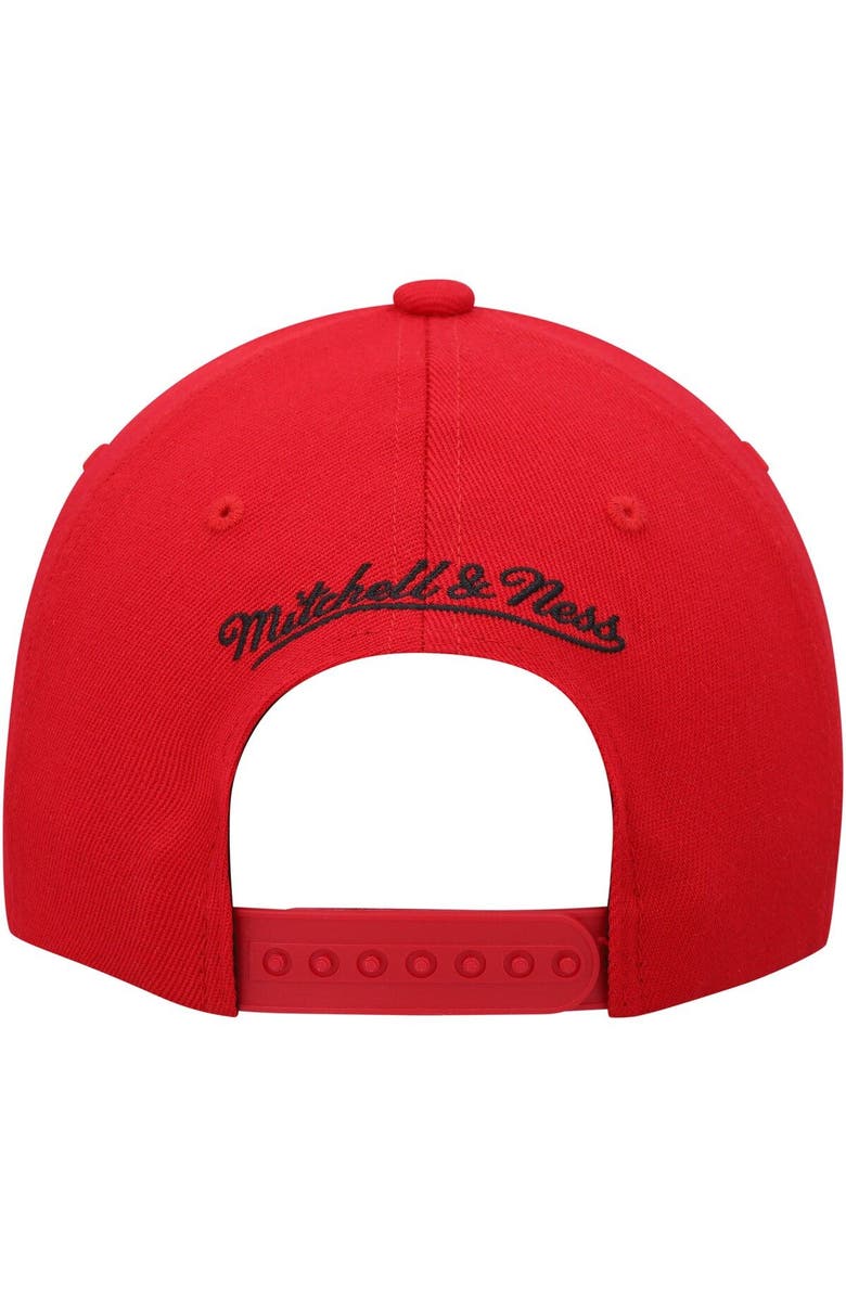 Mitchell & Ness Men's Mitchell & Ness Red/Black Houston Rockets MVP Team Two-Tone 2.0 Stretch-Snapback Hat, Alternate, color, 