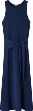 MANGO Tie Detail Sleeveless Knit Dress