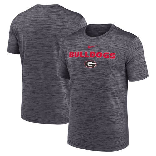 Nike Black Georgia Bulldogs 2025 Sideline Velocity Performance T-shirt In Black