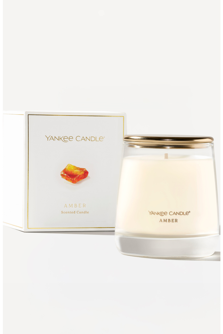 Amber Premium Small Jar Candle, Alternate, color, White