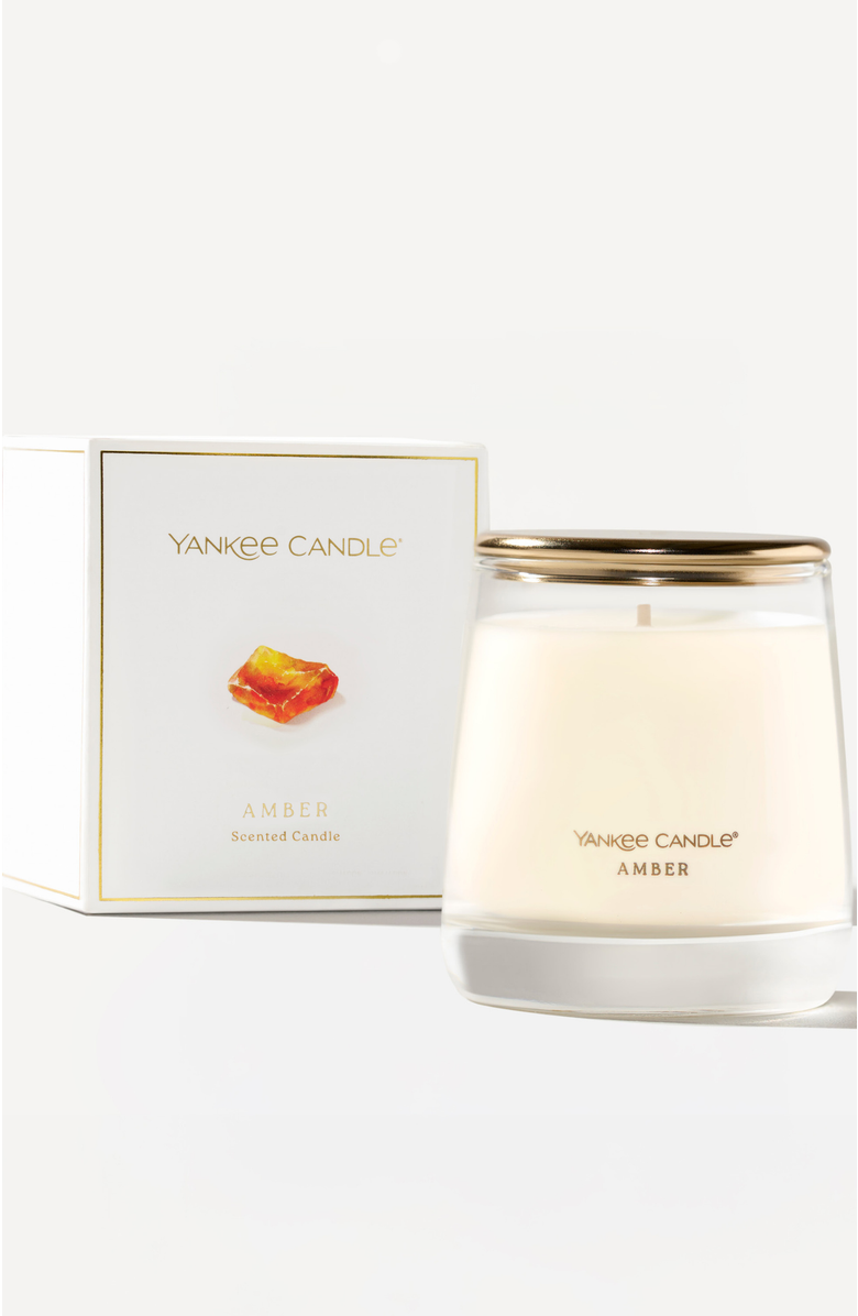 YANKEE CANDLE Amber Premium Small Jar Candle, Alternate, color, White