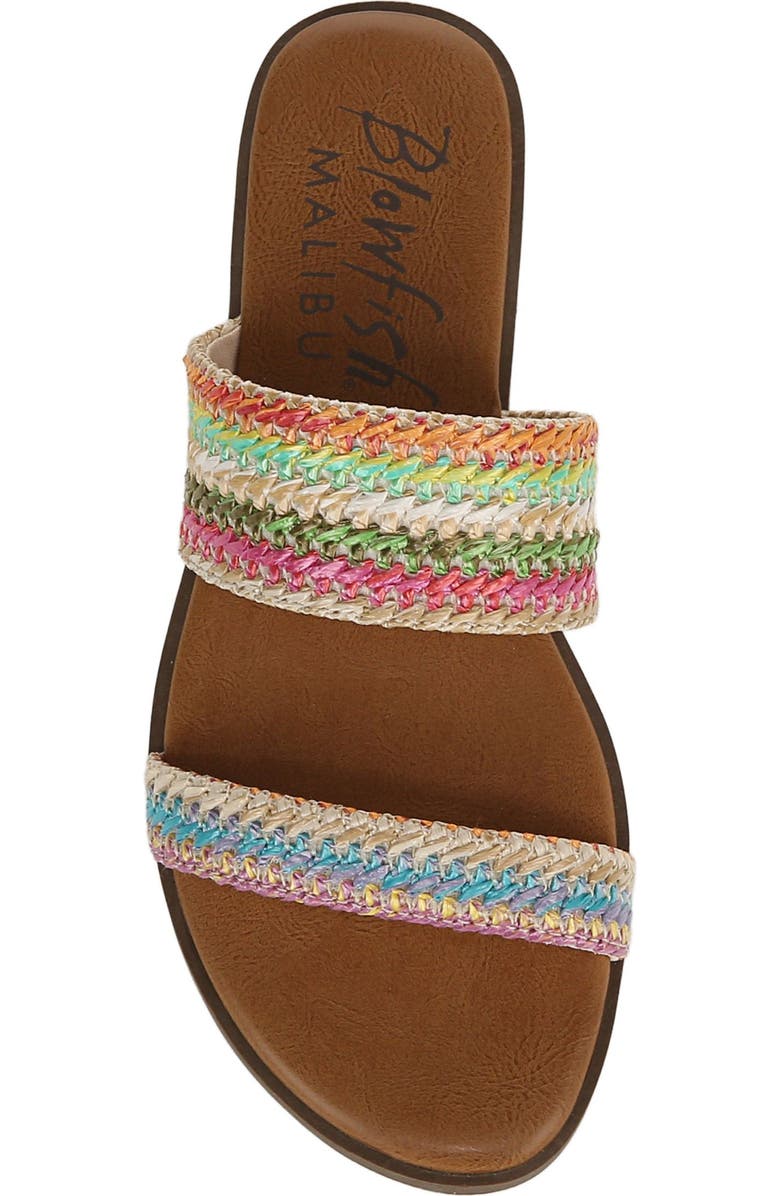 Blowfish Malibu Curtis 2 Woven Slide Sandal, Alternate, color, Multi Faux Raffia