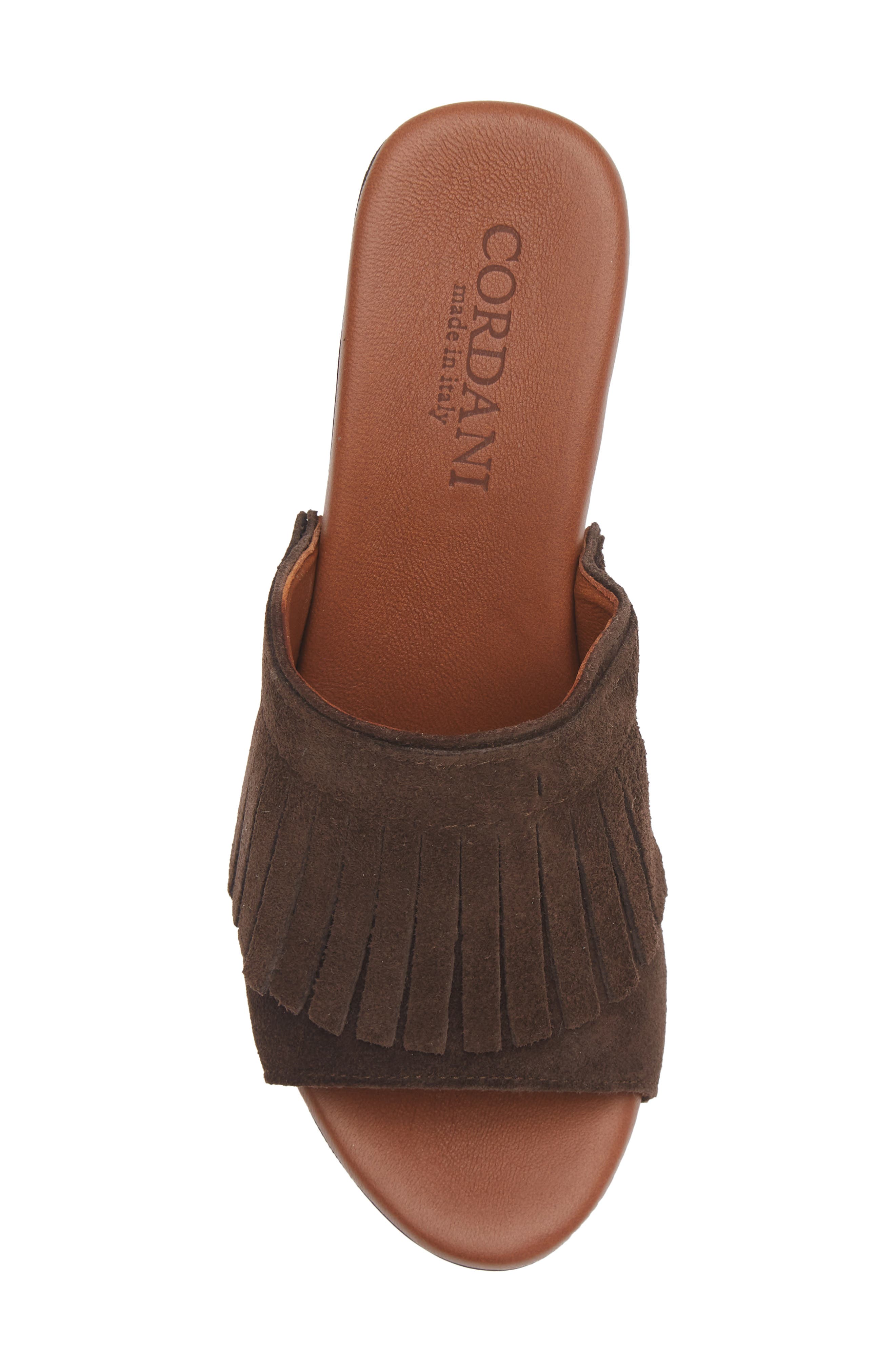 Wesley Platform Slide Sandal, Alternate, color, CACAO SUEDE