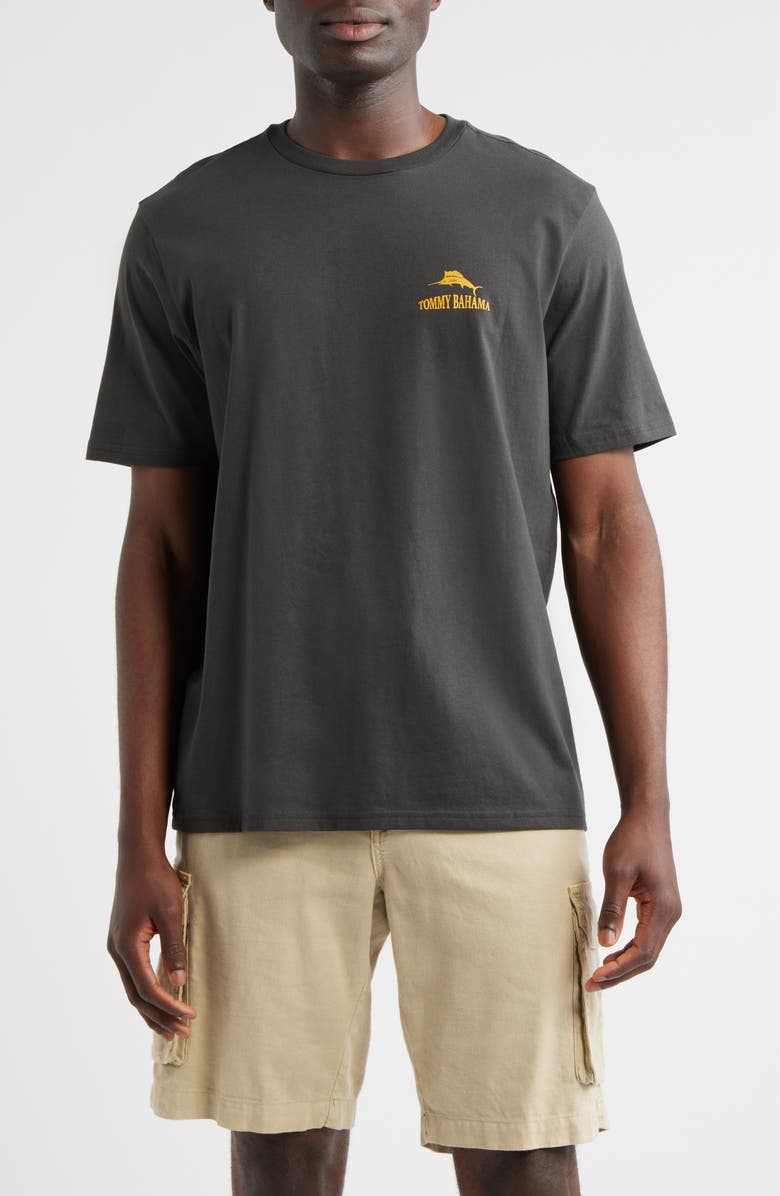 Tommy Bahama Golden Labation Graphic T-Shirt, Main, color, Coal