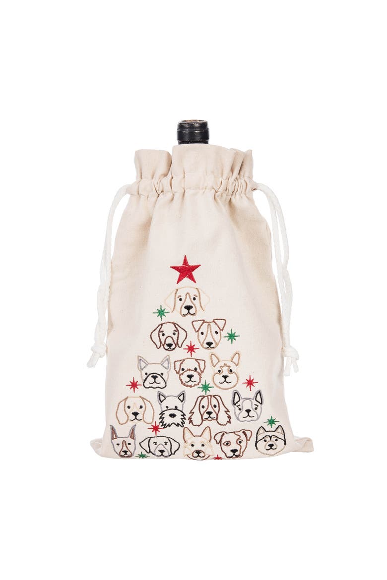 Dog Tree Gift Bag, Main, color, Off-White