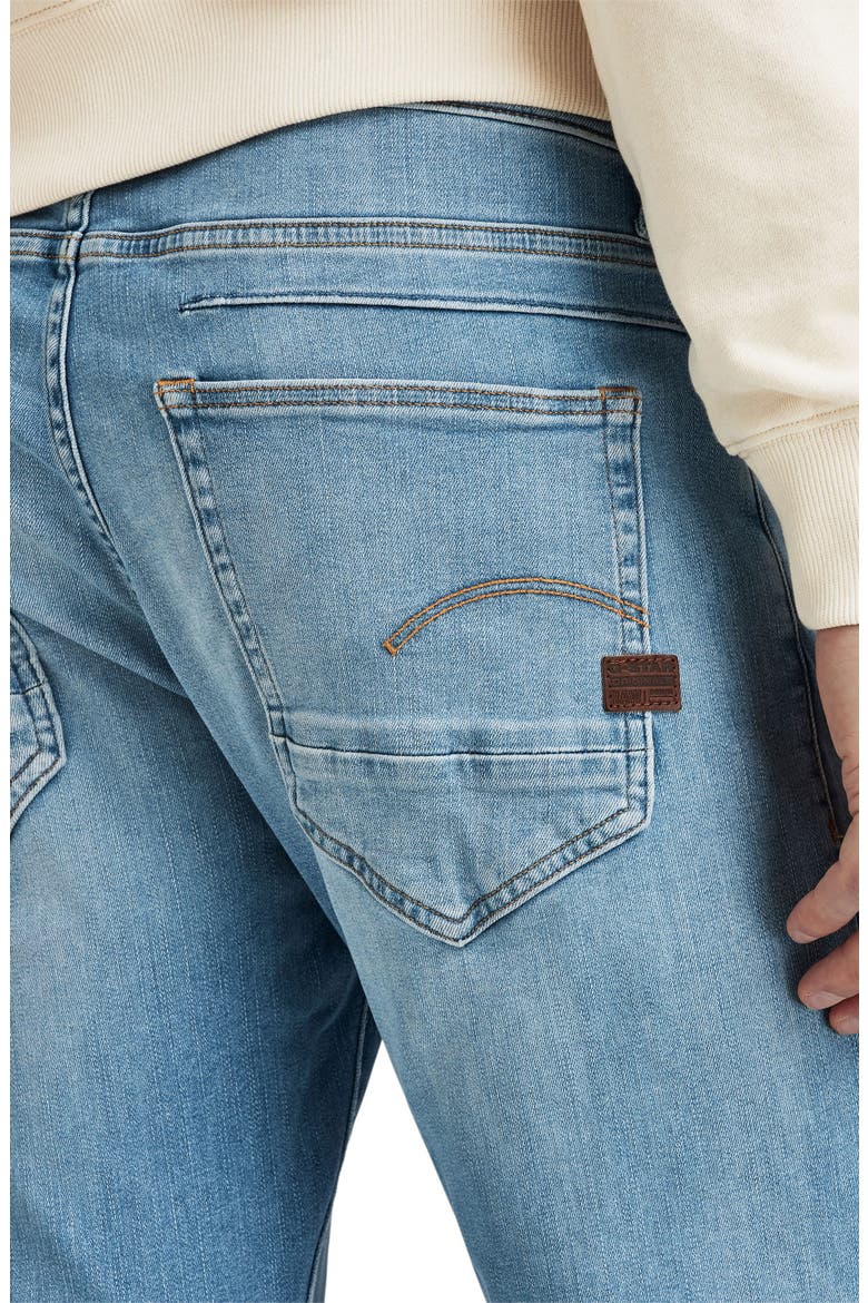 D-Staq Slim Fit Jeans, Alternate, color, LIGHT INDIGO AGED