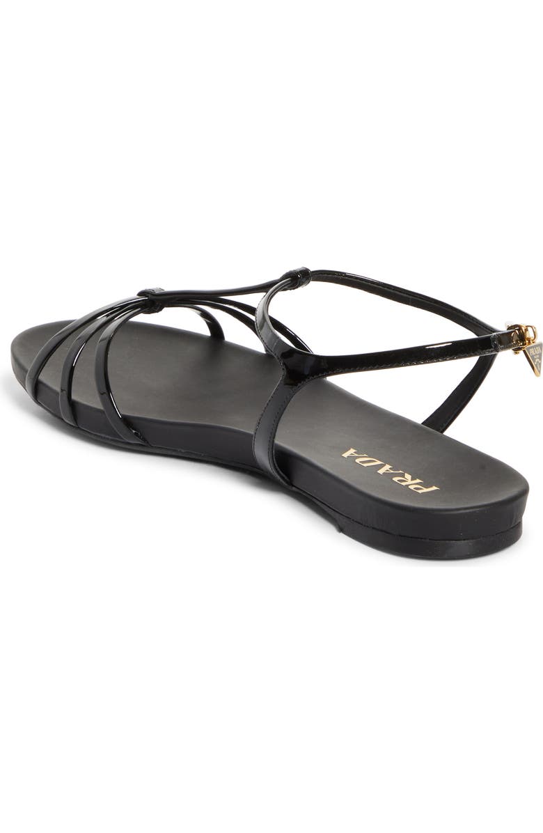 Prada Cage Strap Sandal, Alternate, color, Black
