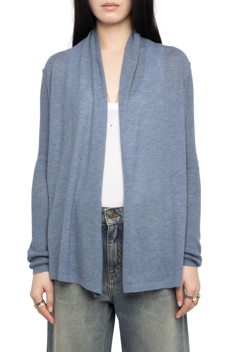 Robyn Open Front Cashmere Cardigan, Main, color, SIXTINE