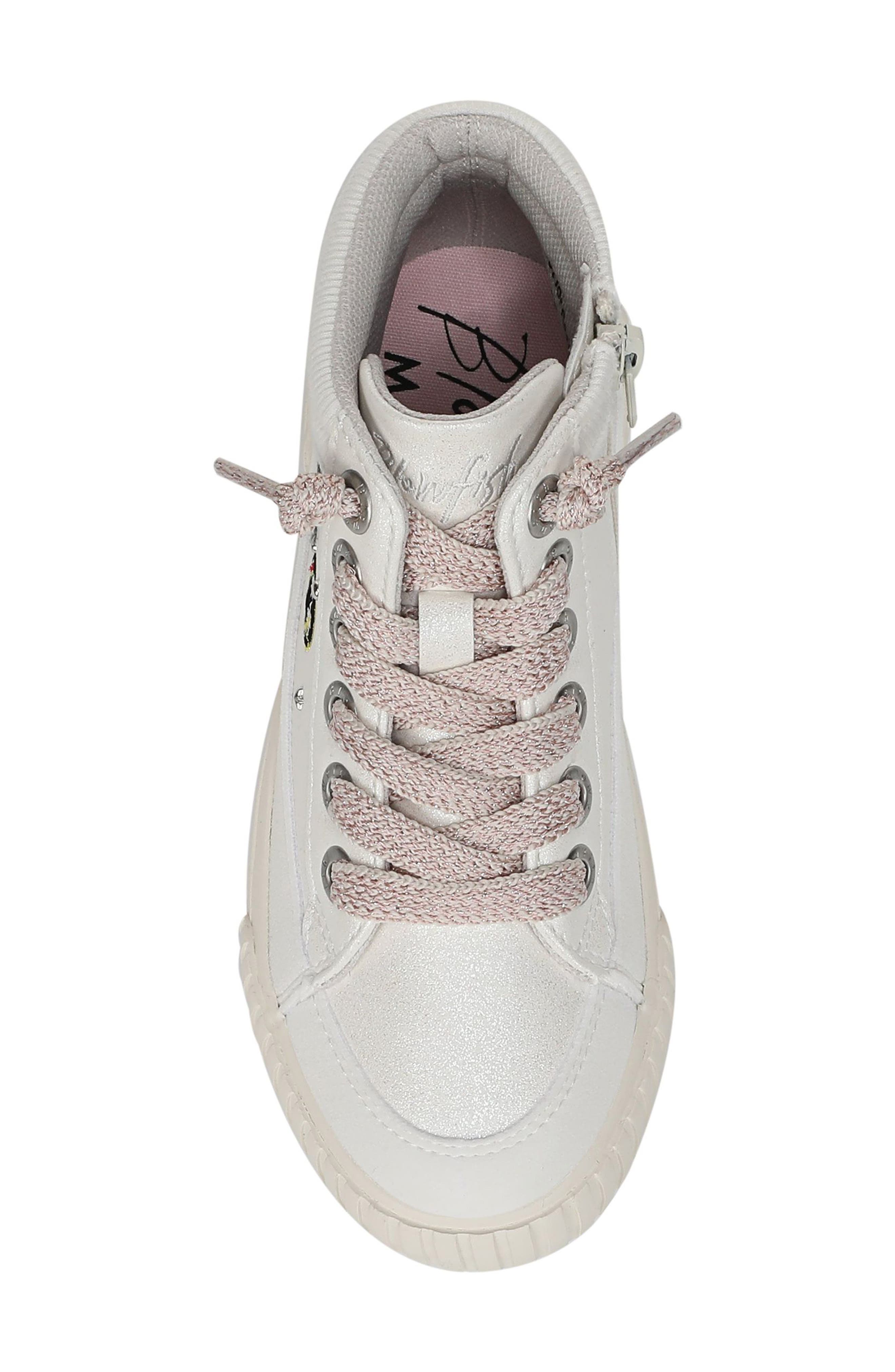 Blowfish Malibu Kids' Wander Up 3-K High Top Sneaker, Alternate, color, Cream