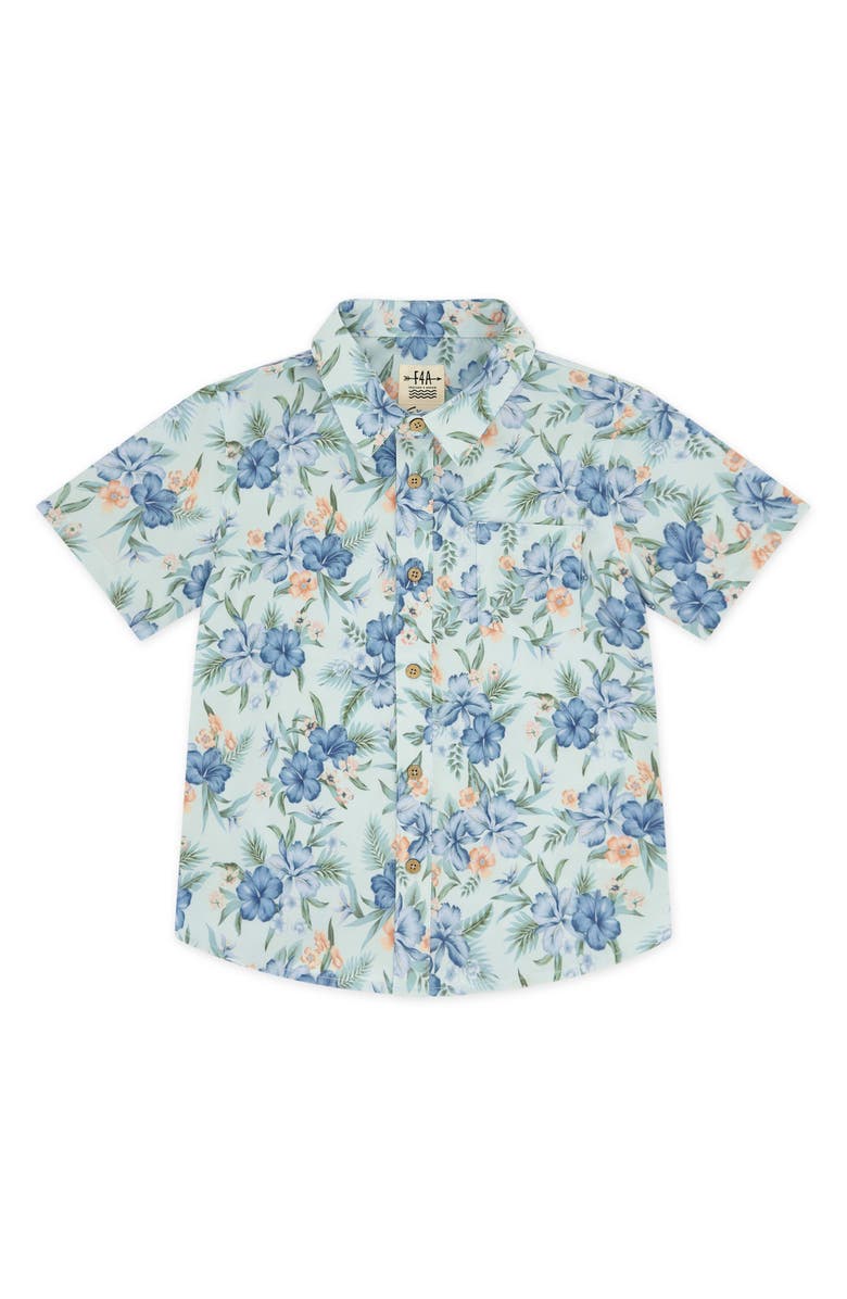 Feather 4 Arrow Kids' Floral Short Sleeve Button-Up Shirt, Main, color, 