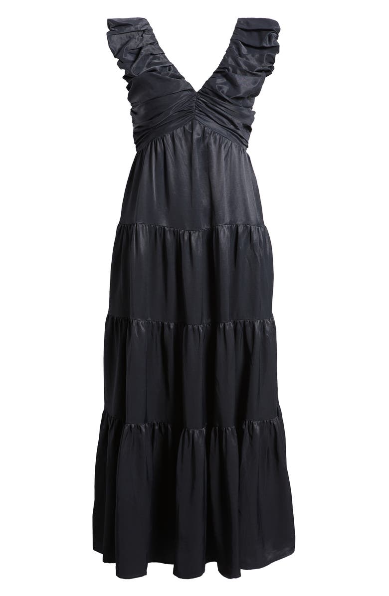 Chelsea28 Ruffle Maxi Dress, Alternate, color, Black