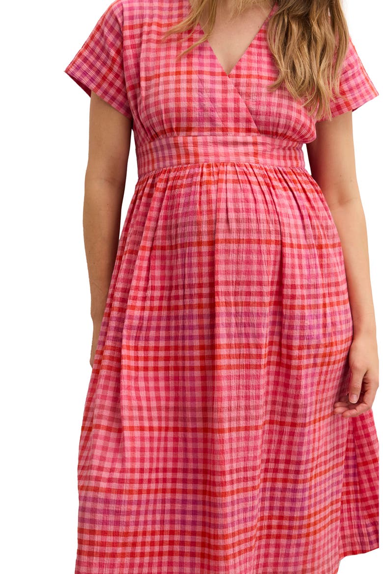 The Plaid Carolina Dress, Alternate, color, Sunset Gingham