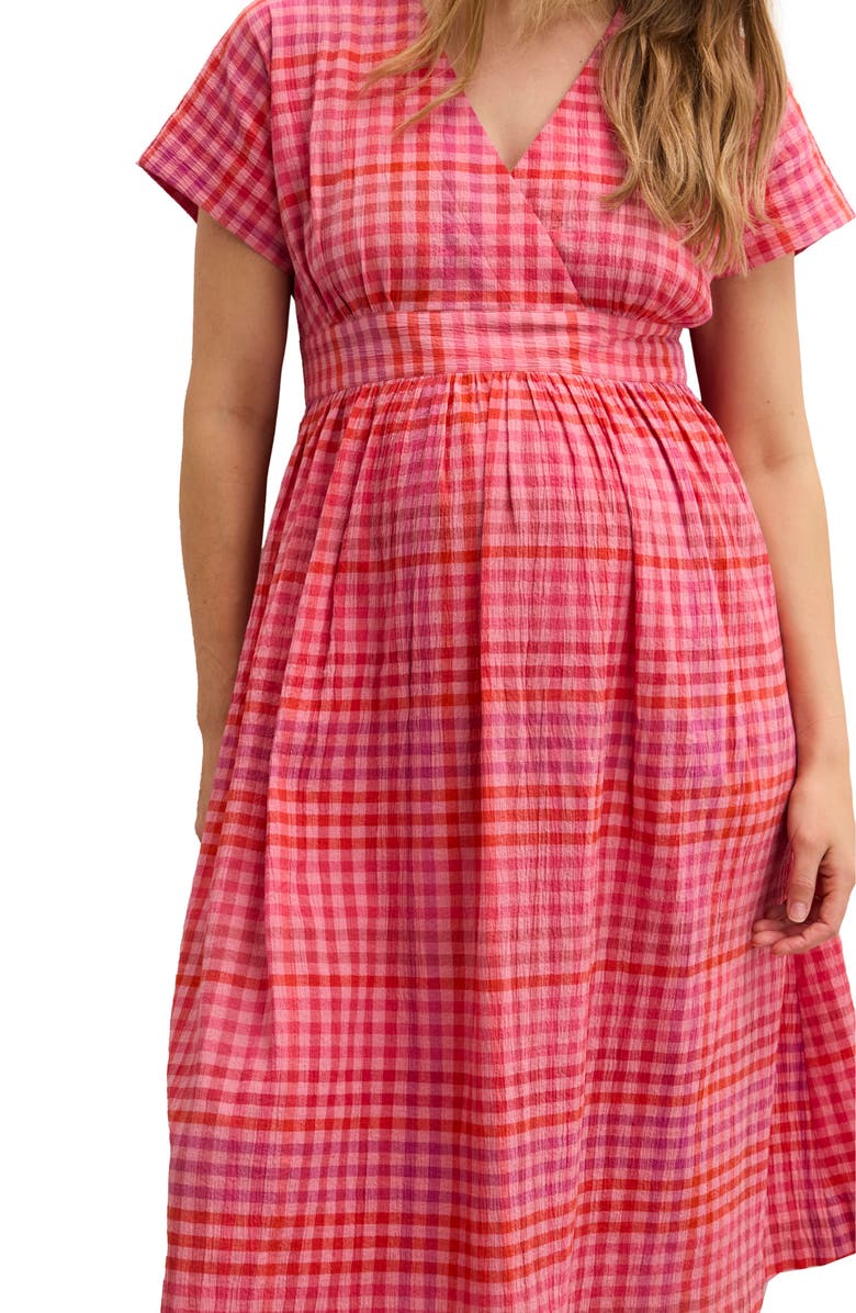 HATCH Collection The Plaid Carolina Dress, Alternate, color, Sunset Gingham