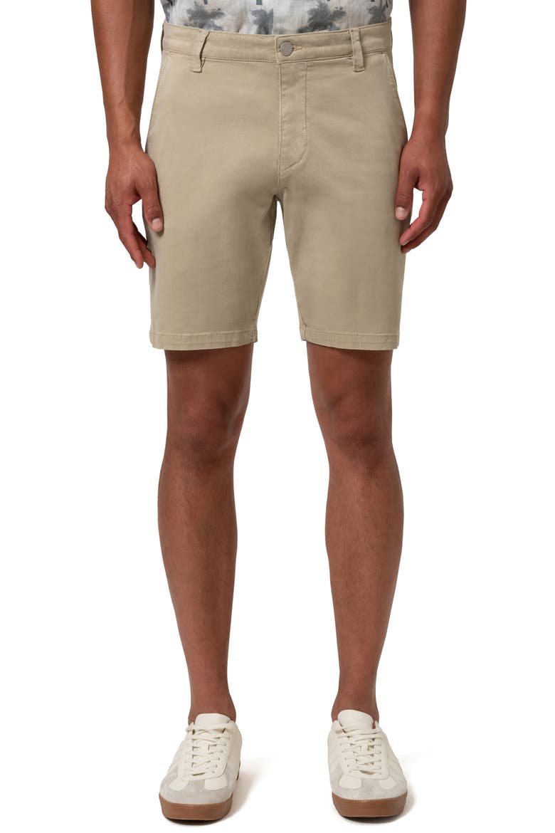 Hampton Slim Fit Twill Chino Shorts, Main, color, BASIL TWILL