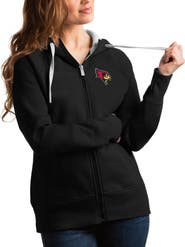 ANTIGUA Women's Antigua Black Illinois State Redbirds Victory Full-Zip Hoodie