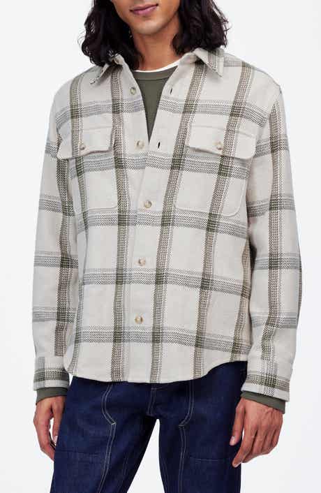Madewell Plaid Cotton Blend Flannel Button-Up Shirt