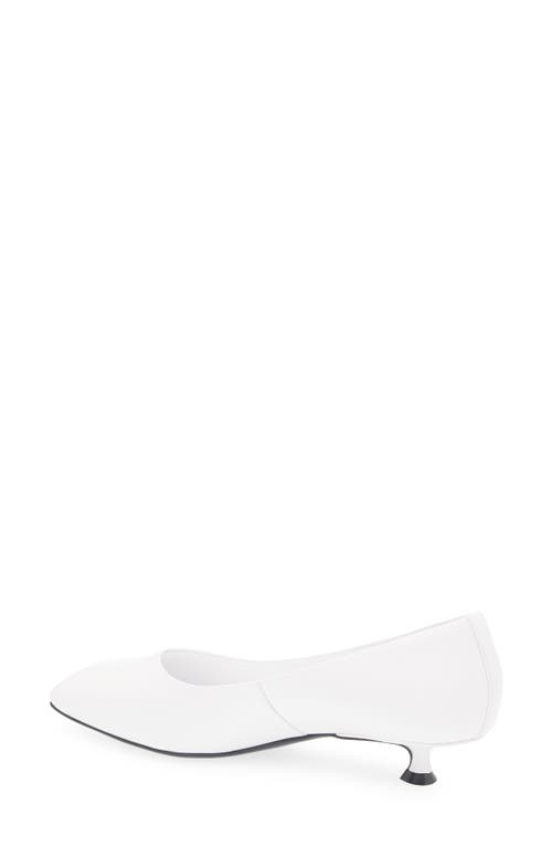 Jeffrey Campbell Millenni Pointed Toe Kitten Heel Pump In White