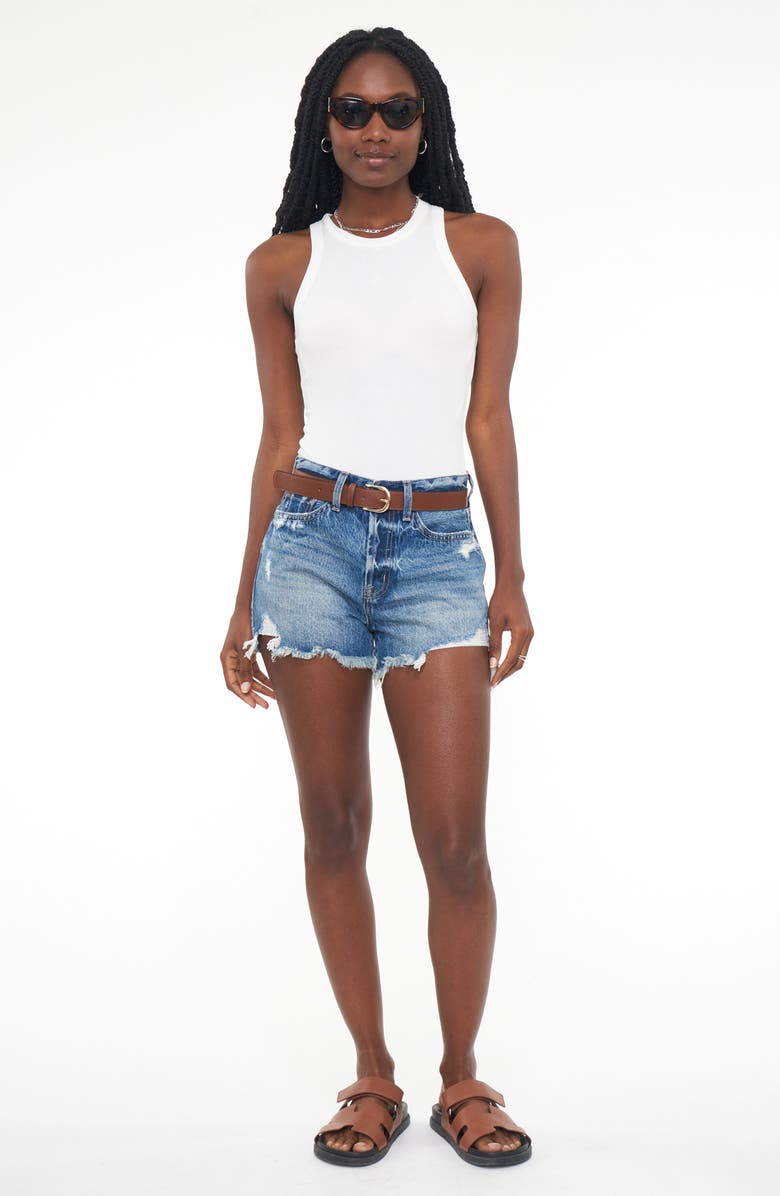 Pistola Nova High Waist Cutoff Denim Shorts, Alternate, color, 