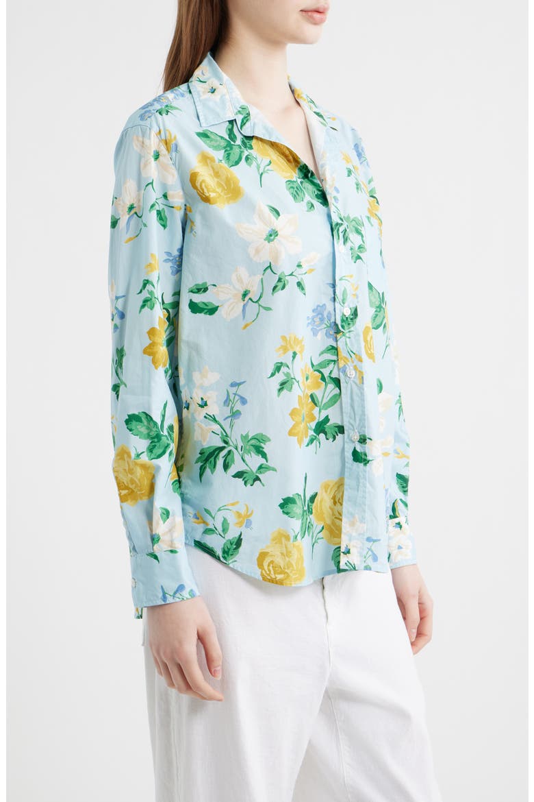 Eileen Relaxed Button-Up Shirt, Alternate, color, BLUE FLORAL